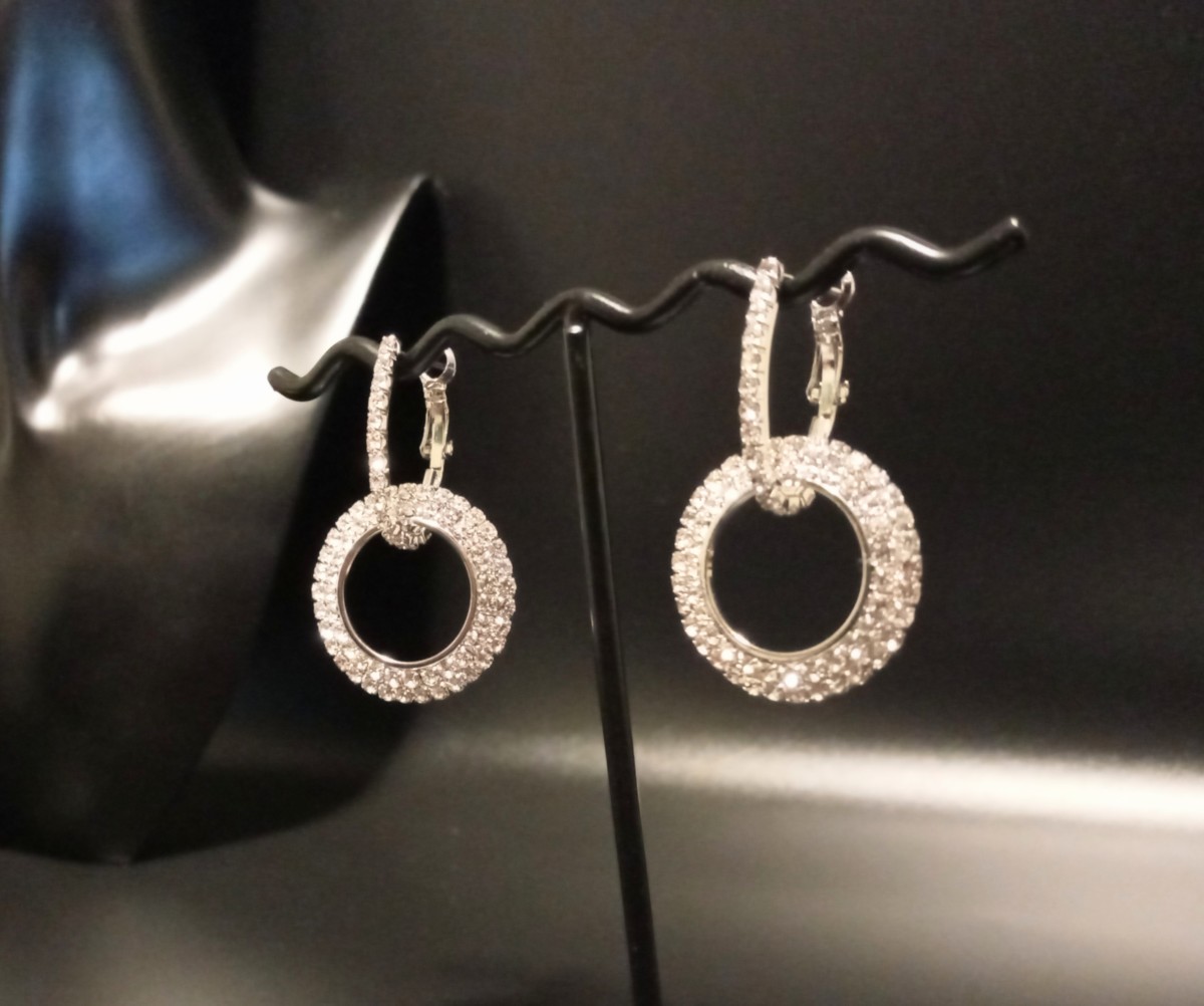 Shimmer Round Silver Glam Earrings - Created Collection - Cubic Zirconia